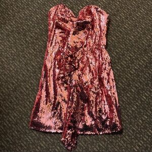 Bardot Blush Pink Strapless Dress